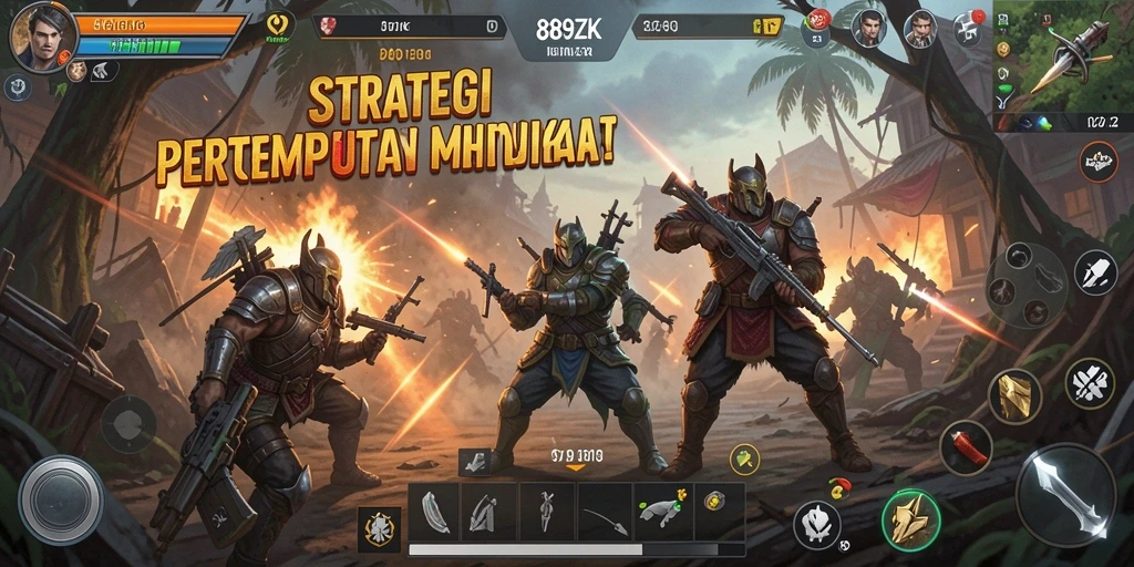 Screenshot gameplay menampilkan aksi strategi intens di 889ZK.