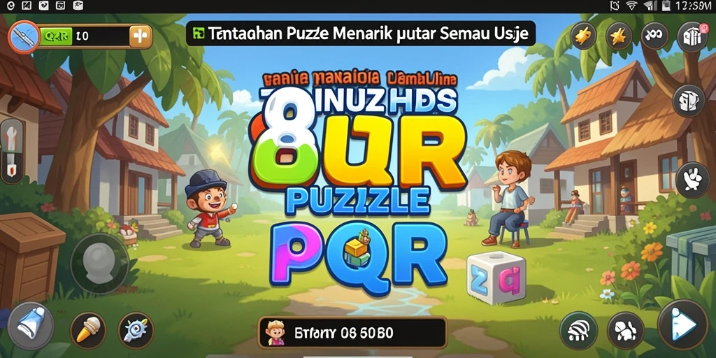Tampilan gameplay menarik dari 8QR saat menyelesaikan teka-teki.