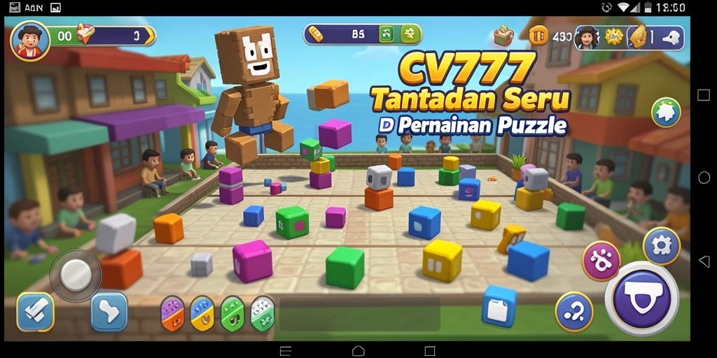 Gameplay CV777 yang menantang dengan puzzle berwarna-warni.