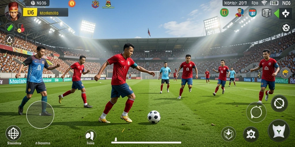 Tampilan aksi seru dari permainan N06 yang mendebarkan.