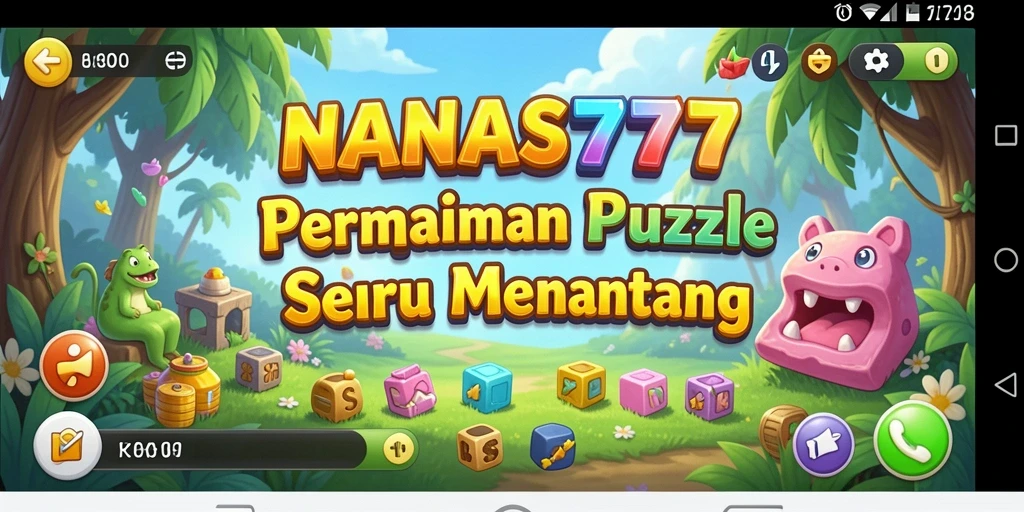 Tampilan gameplay NANAS777 dengan berbagai level Puzzle yang seru.