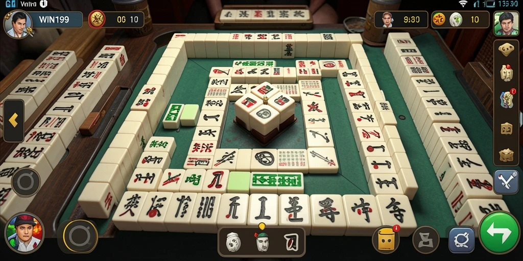 Screenshot gameplay <strong>WIN199</strong> menampilkan keseruan permainan Mahjong yang menantang.
